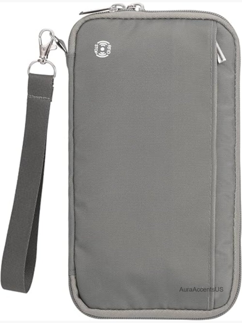 RFID Passport Holder for 10 Travel Document Organizer with Zipper